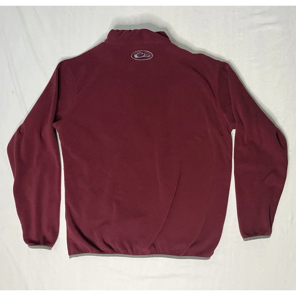 Drake Waterfowl Snap Fleece Jacket Men's Size Large Red Long Sleeve